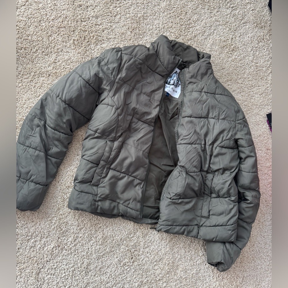 Cole Haan Olive Puffer Jacket